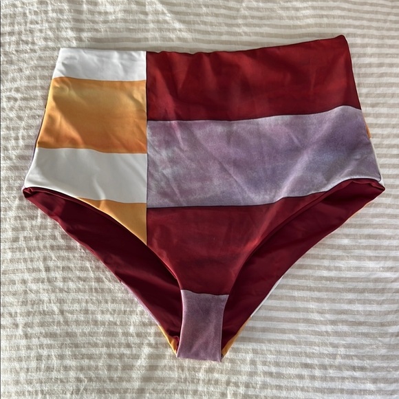 Mara Hoffman Other - Mara Hoffman Lydia Bikini Bottom – L – NWOT - Stripped, high-waisted